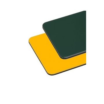 Panel dibond aluminio verde/amarillo - lámina de 0,30mm. - 150 x 152 cm. - caja de 8 planchas