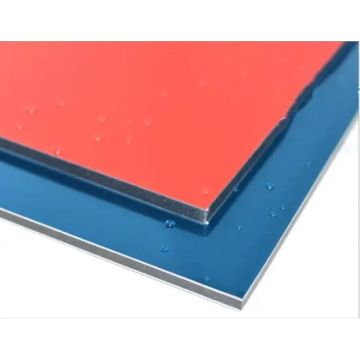 Panel dibond aluminio azul/rojo - lámina de 0,30mm. - 150 x 305 cm. - caja de 2 planchas